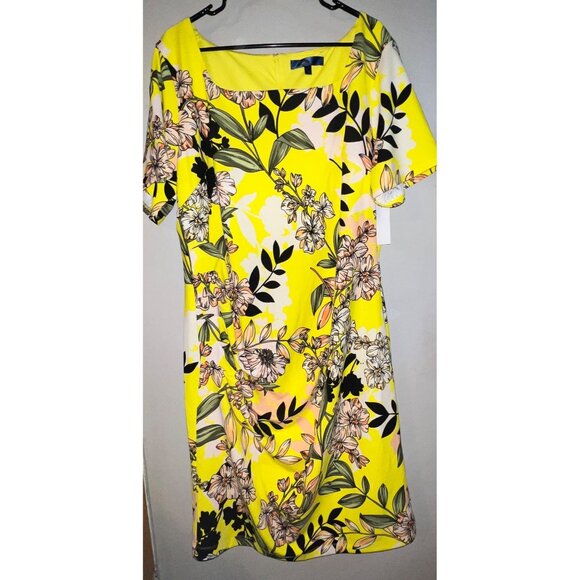 Rachel Roy Solar Sun Combo Dress 20W Floral Print MSRP $129 Multicolor NWT - Picture 1 of 4